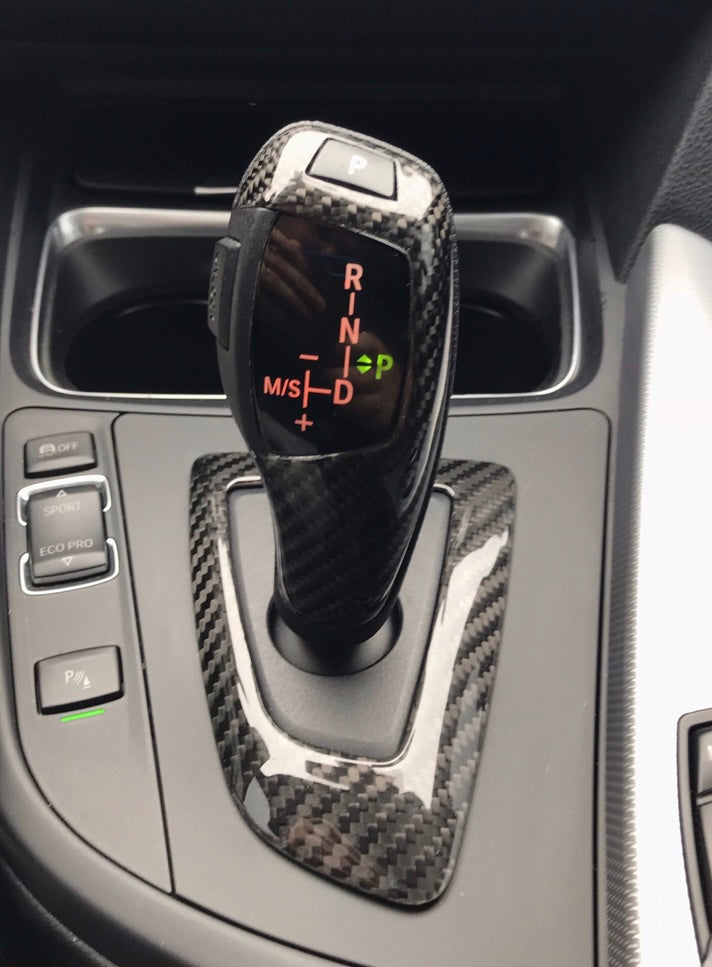 BMW E / F Series Carbon Fibre Gear Shifter overlay