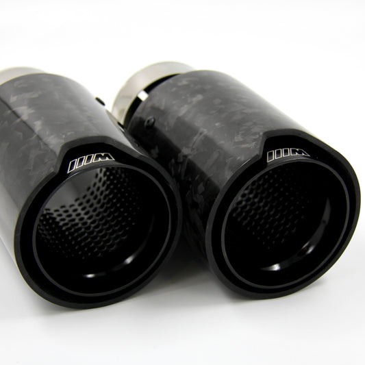 BMW Forged Carbon Fiber M Sport / Performance Exhaust Tip Gloss Black off car Black