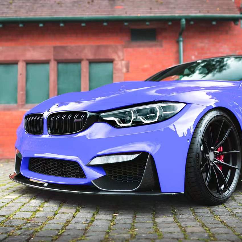 BMW M4 F3 F80 F82 Dry Carbon FIber Front Lip / Splitter on car